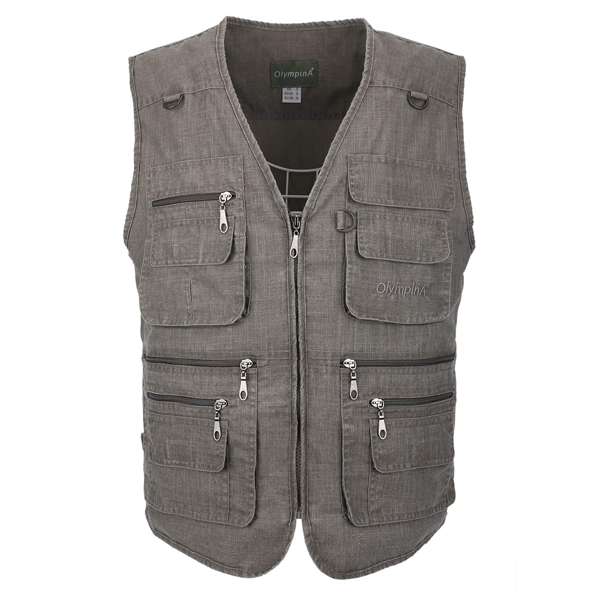 Men's Linen Lightweight Work Hunting Travel Utility Hiking Fishing Vests