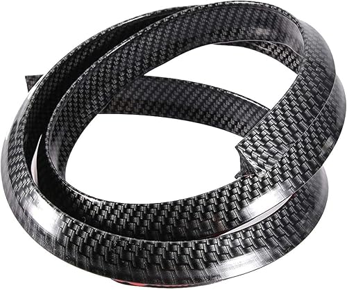 Defensas Exteriores, Fibra De Carbono Flares De Goma De La Rueda Del Coche Arco Cejas Anti-Scratch Pad Negro