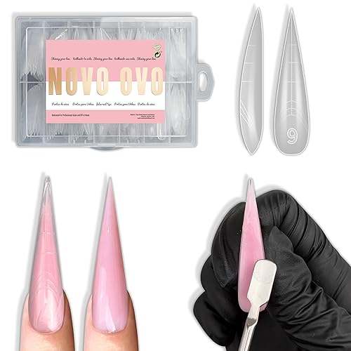 NOVO OVO Extra Long XXL Stiletto Pointed Nail Dual Forms