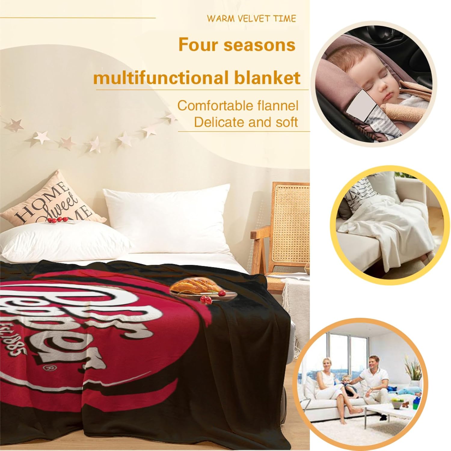 Cool Blanket, 40x50 inch Cozy Blanket, Bedroom Throws for Couch, Soft Warm Party Decorations Blanket Throw - Image 8