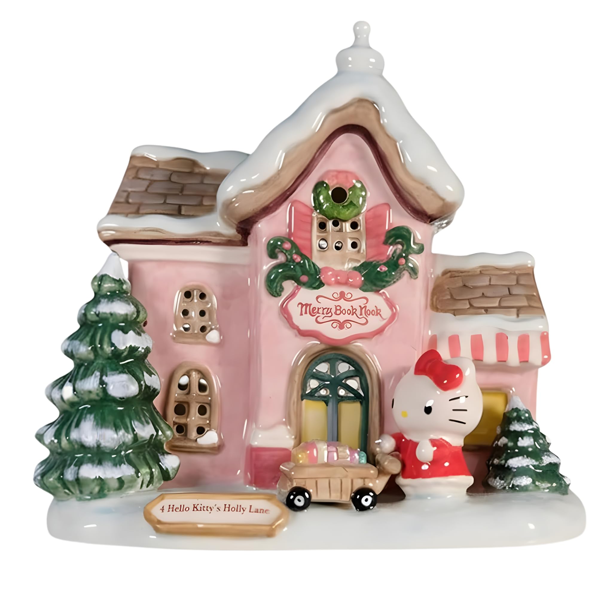 Amazon.com: Blue Sky Clayworks Hello KITTY'S Merry Book Nook