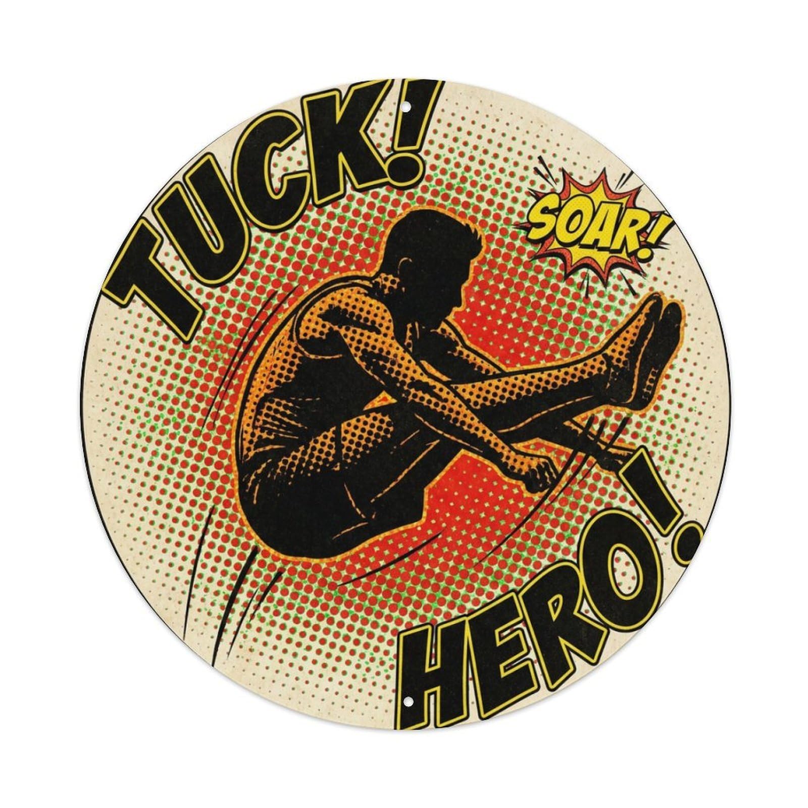 Fyrn Style Metal Tin Sign Gym Fitness Workout Motivation Exercise Hero