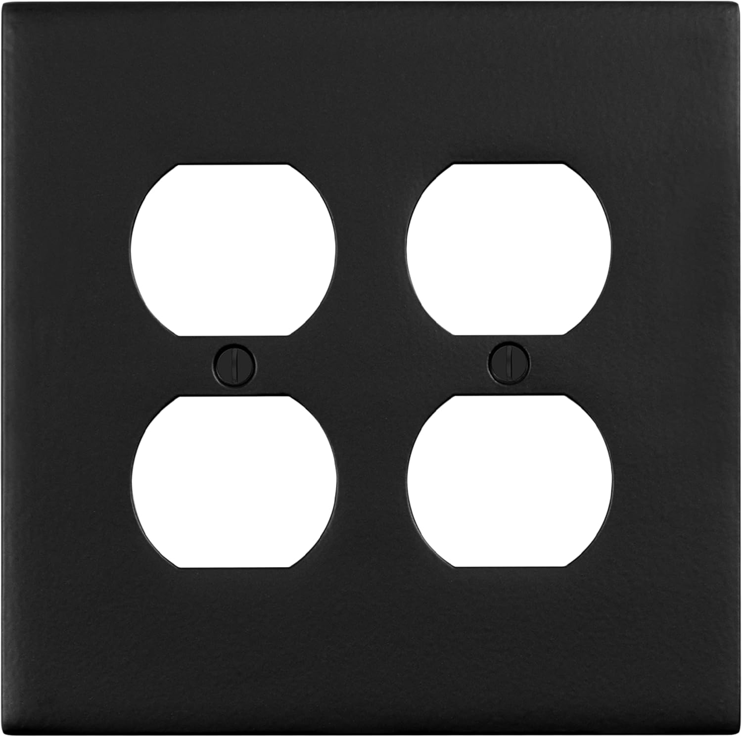 Switch Hits Professional Grade Black Enamel Outlet Wall Plate 2