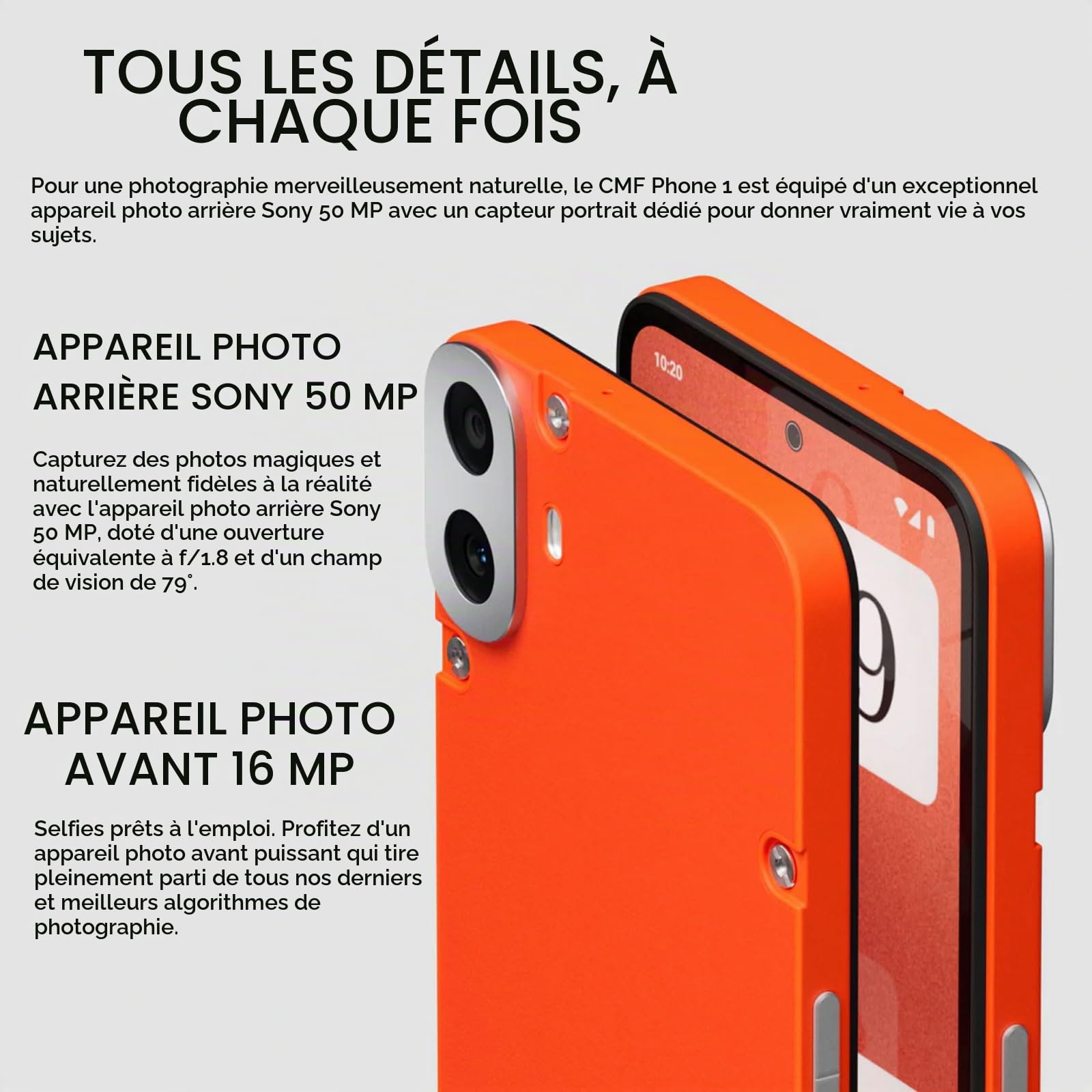 CMF Phone 1 8+256GB Unlocked Smartphone with 50MP Rear Camera with