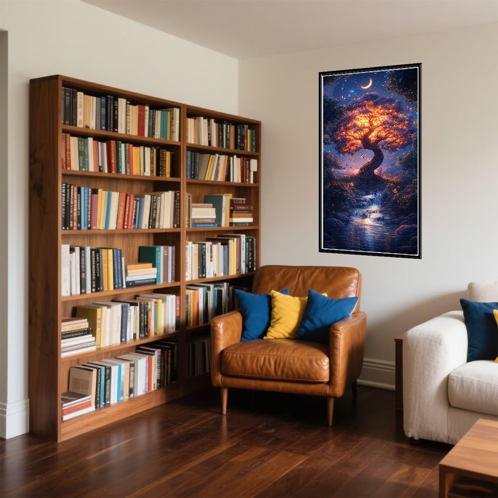 5D DIY Diamentowe Malarstwo Drzewo Rzemiosło Dorośli Diamentowe Malarstwo Dzieci Księżyc Rysunki Z Diamentowym Obrazem Sztuka Malarstwo Ścieg Krzyżowy Diament Akcesoria Zestaw Do Dekoracji Ściany