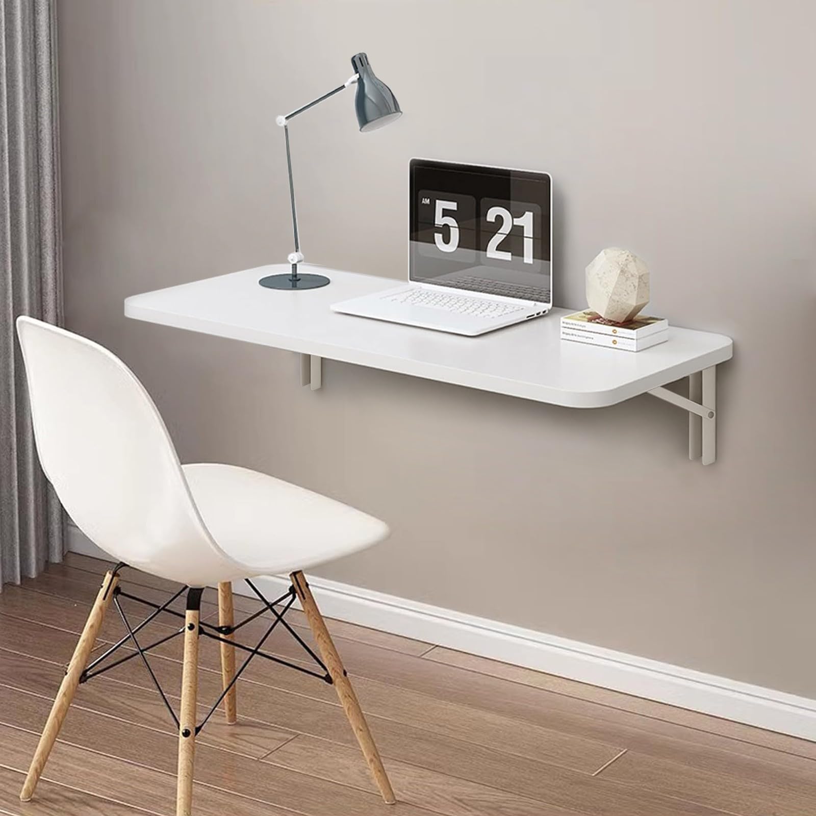 Bureau pliable mural en bois pour petit espace de travail, studio d'étudiant et cuisine