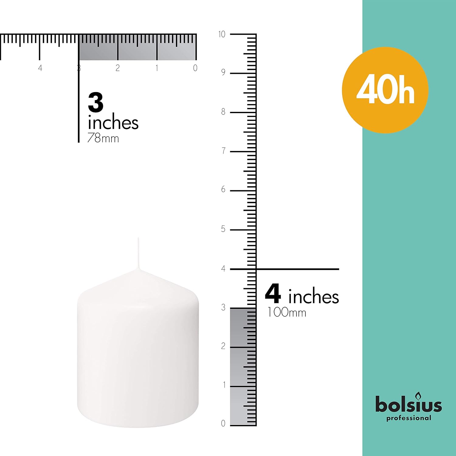 Bolsius White Pillar Candles – 3x4" Unscented Candle Set of 6 – Dripless, Smokeless, and Clean Burning Household Dinner Candles – Perfect for Weddings, Parties, Dinners Decorative Candles : Home & Kitchen