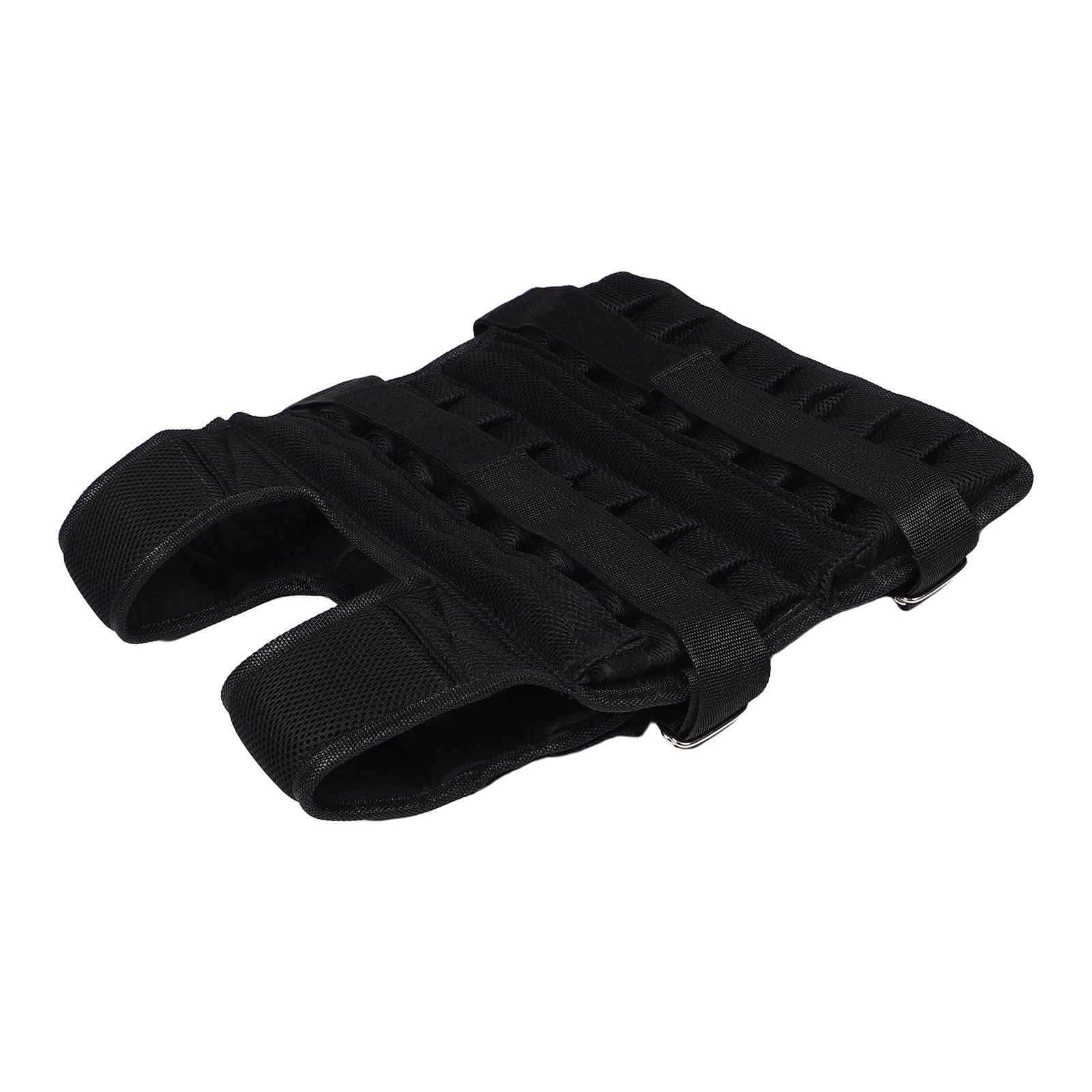 Gilet Zavorrato Regolabile per Allenamento Forza, Uomo Donna, Nero | Tasche Rimovibili, Vestibilità Confortevole, Tessuto Nero, Sport Vari, Sagoma Aderente al Corpo