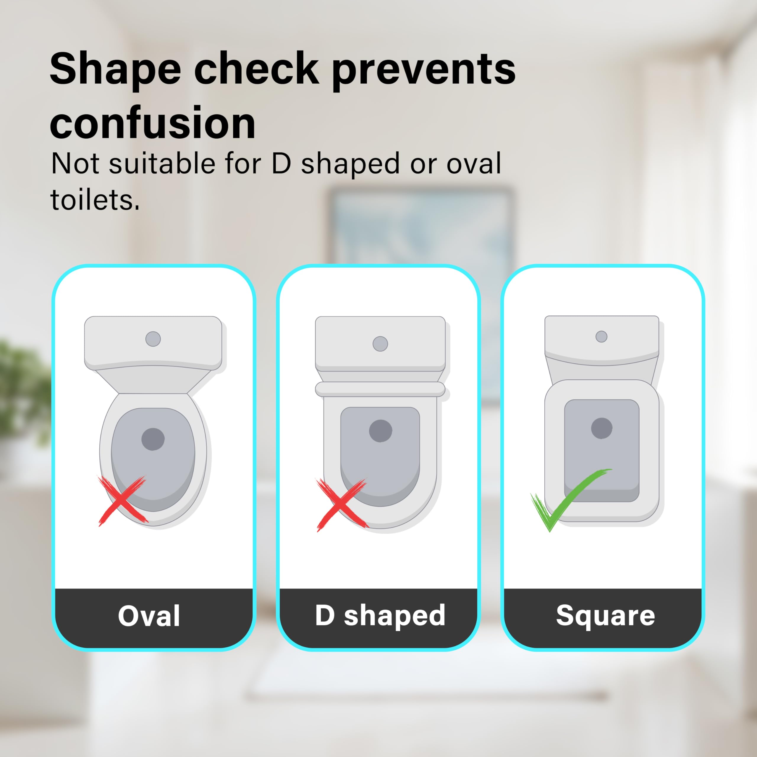 ぽぽ Square Toilet Seat Soft Close, Toilet Seats White with Quick