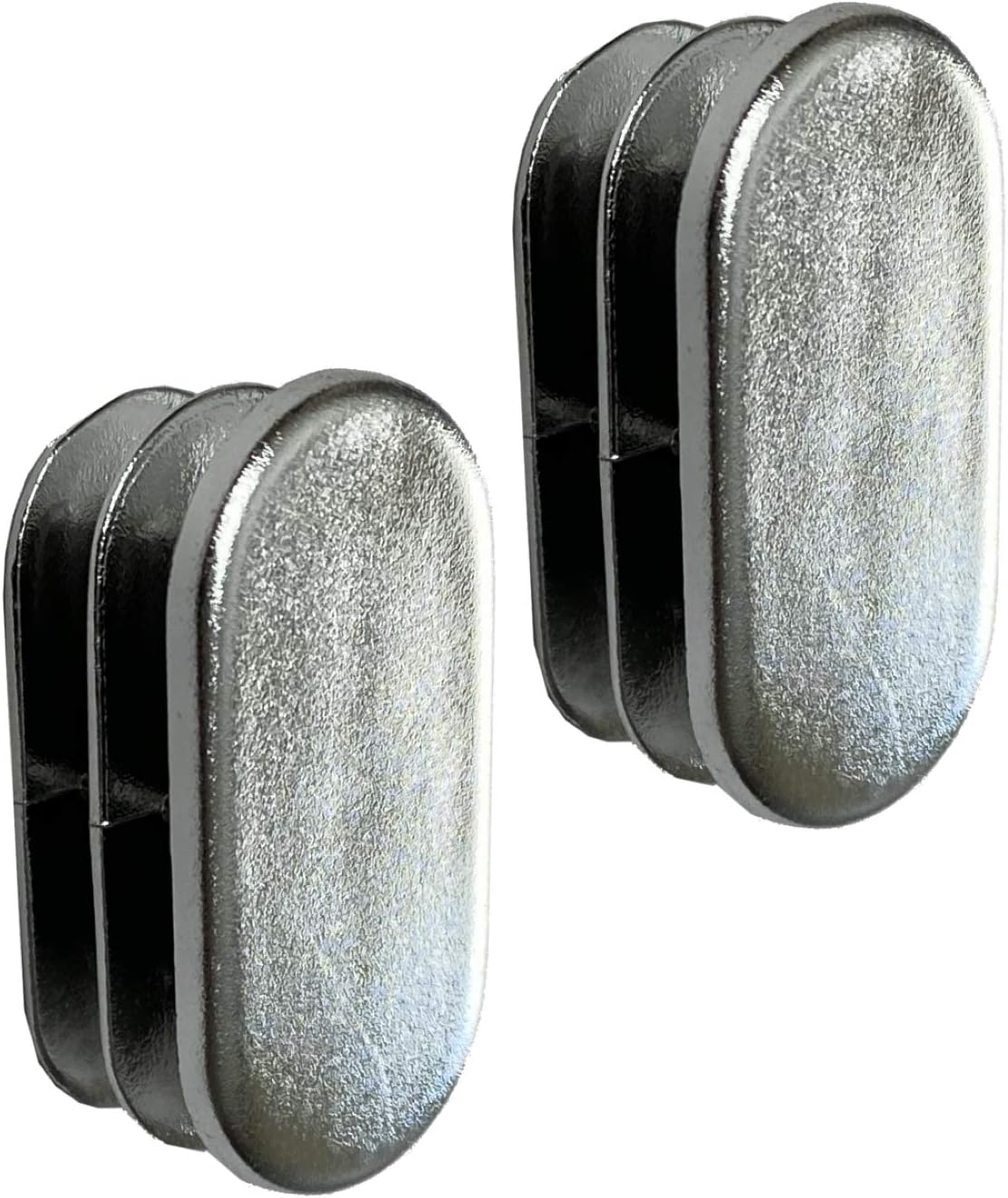 Oval Closet Rod End Cap 15mm x 30mm Polished Chrome 10