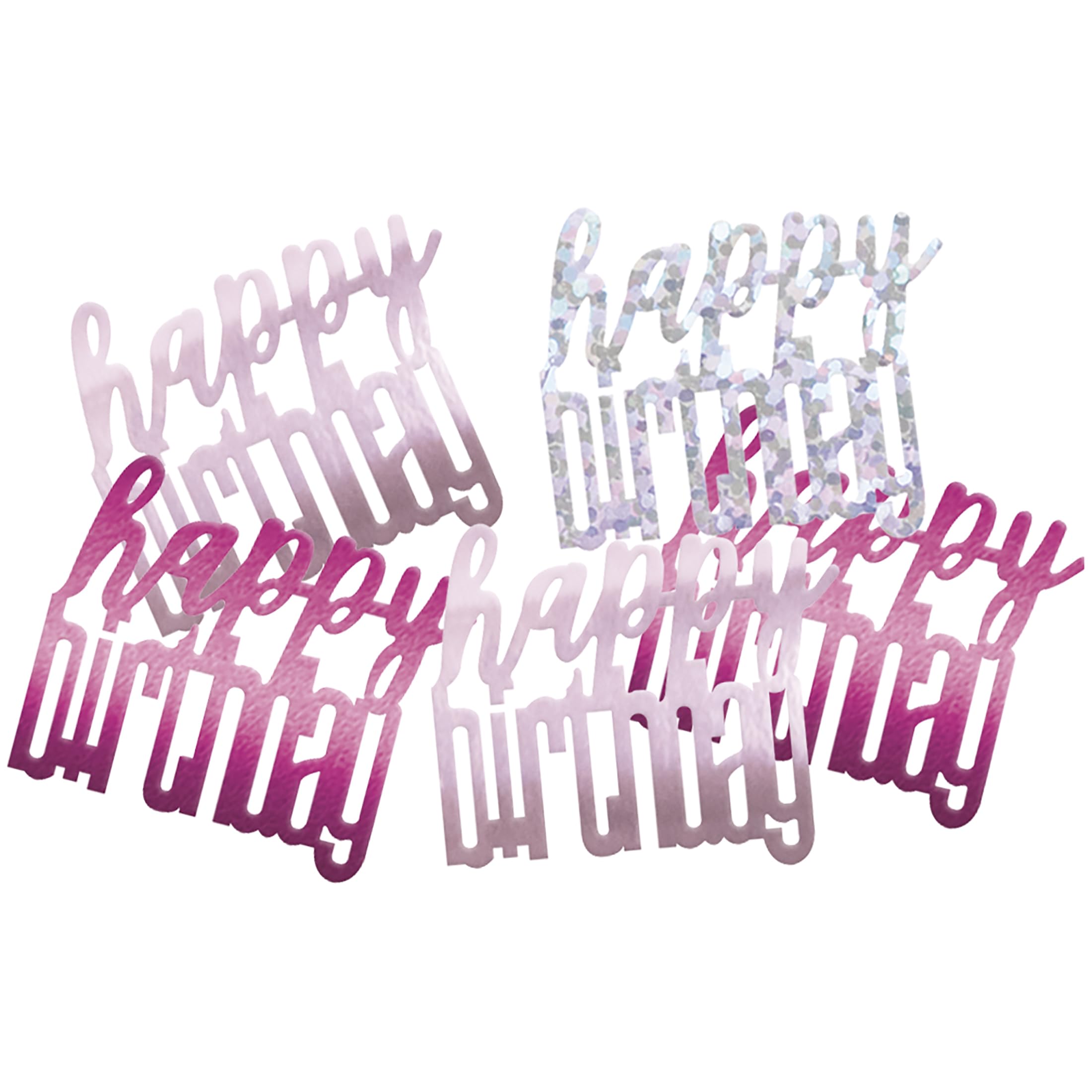 Unique Party Unique Glitz Pink Happy Birthday Confetti, 14G, 1 Pack
