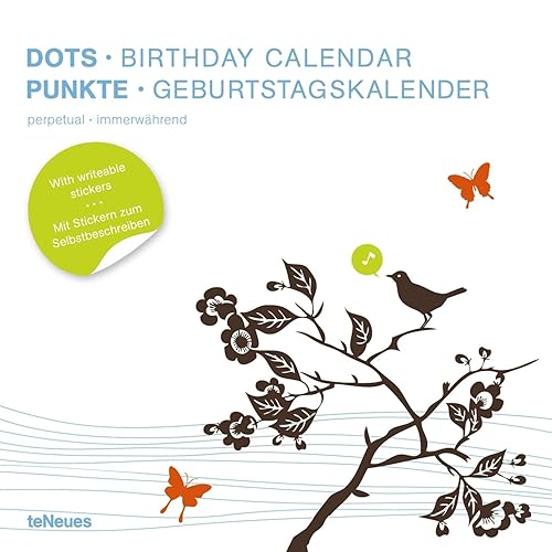 Dots Birthday Calendar - Perpetual Calendar - 30 x 30 cm: Perpetual Wall Calendar