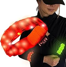 Running Light Telescopic LED Wristband Night Walking Bicycle (Orange Medium, M)
