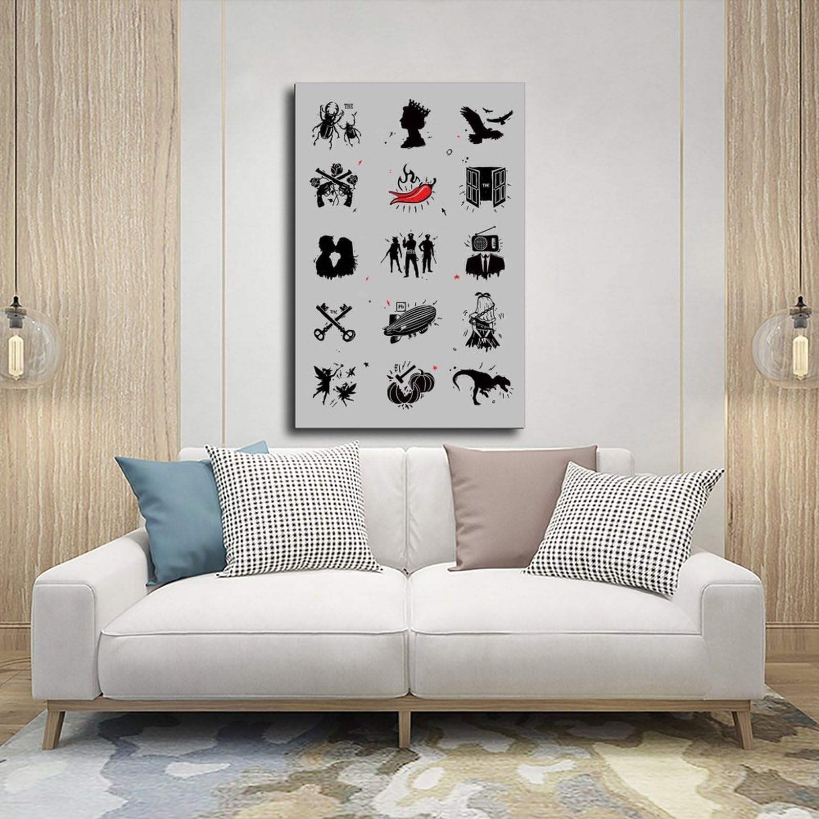 Rock Bands, poster su tela Old School Poster Wall Art Decor Print Picture Paintings per soggiorno camera da letto decorazione telaio: 50,8 cm L x 76,2 cm W