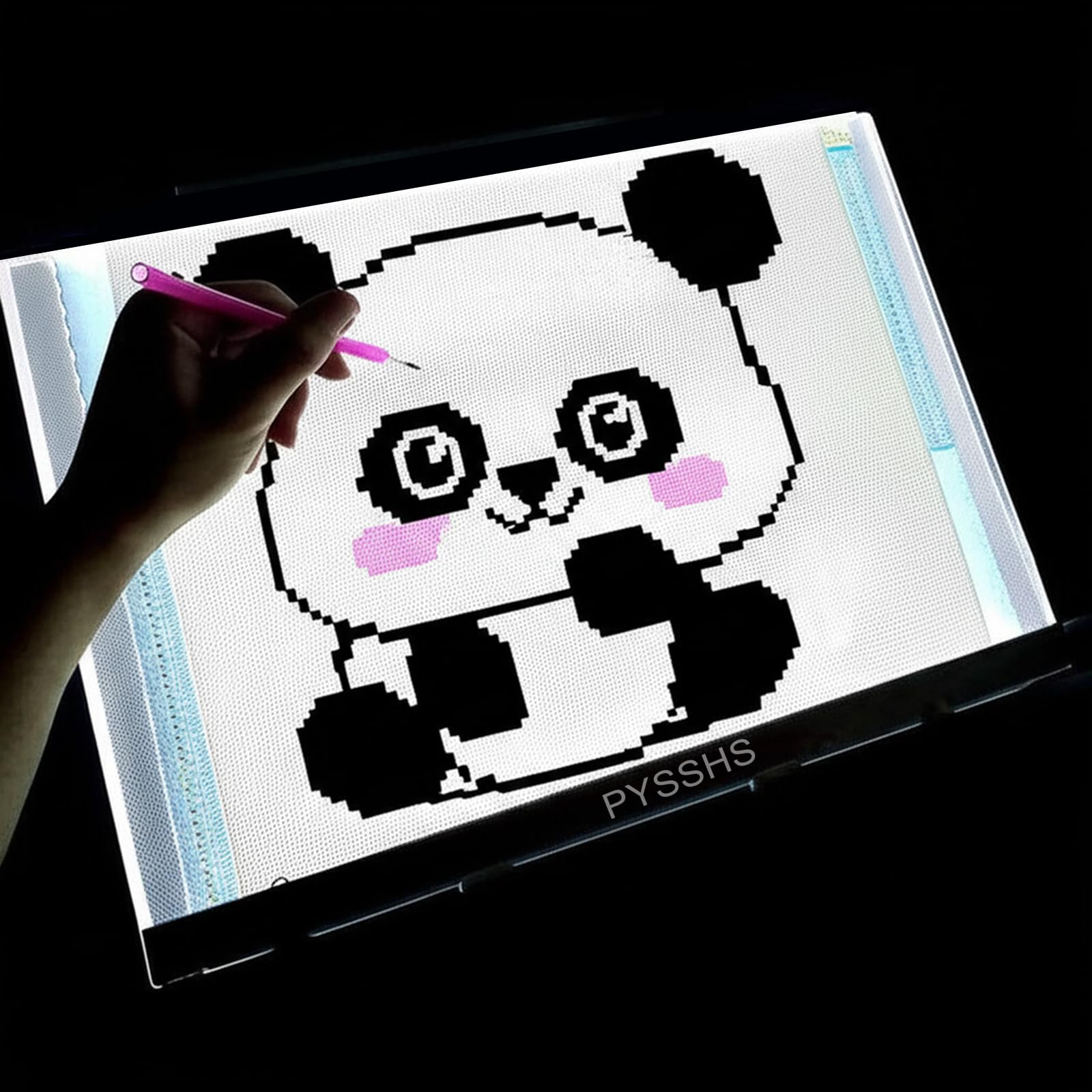 Podkładka świetlna LED A3 do sztuki diamentowej, zasilana przez USB, 3 poziomy jasności, z klipsami i diamentowym obrazem, zestawy DIY, akcesoria do rysowania, rysowania, szkicowania, animacji