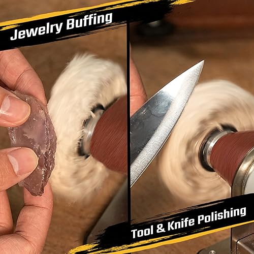 Miniatura 5 de Afilador de cuchillos y herramientas eléctrico multifuncional, 7 velocidades ajustables, sistema de afilado de cuchillos, para caza, cuchillos