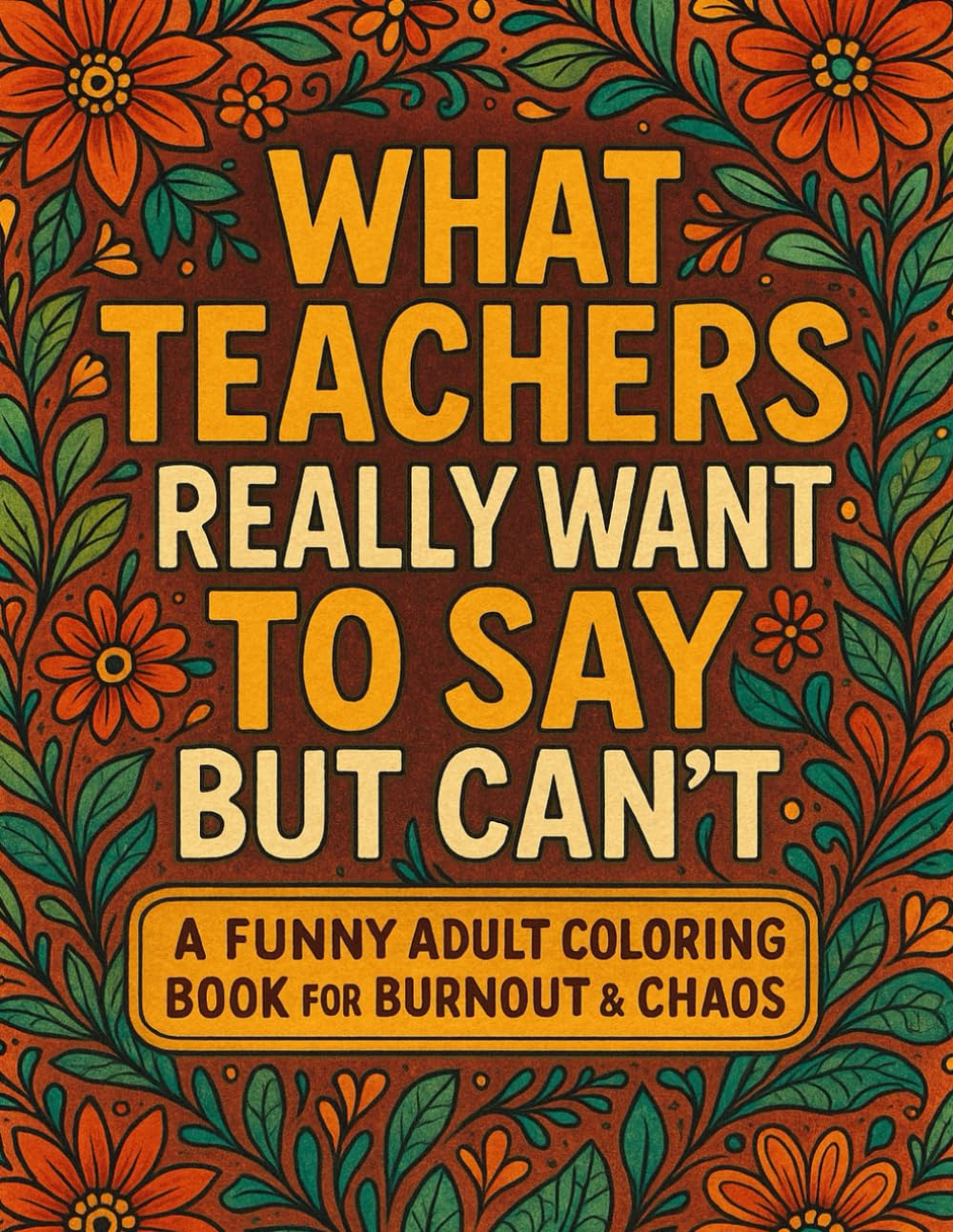 What Teachers Really Want To Say But Can't Coloring Book: 45+ Laugh-out-loud Quotes With Relaxing Patterns for Coloring to Relieve Work-related Stress