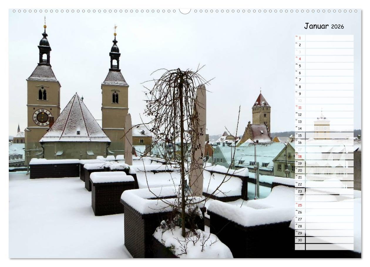 Regensburg erleben (Wandkalender 2026 DIN A2 quer), CALVENDO Monatskalender: Faszinierende Ansichten einer historischen Stadt (CALVENDO Orte)
