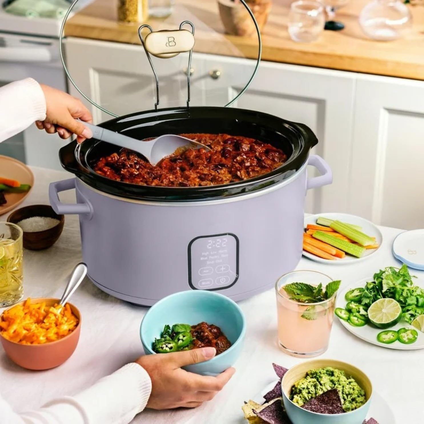 6 Quart Programmable Slow Cooker with Digital Timer, 5 Cooking Presets, Dishwasher Safe Crock Pot, Large Capacity, Easy to Use