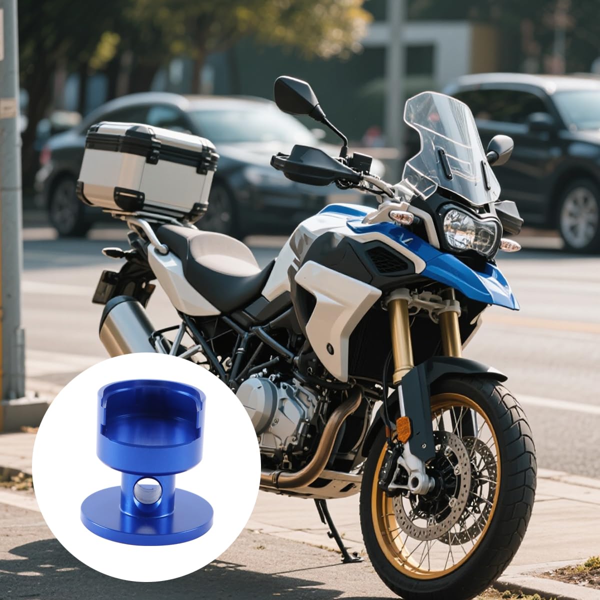 nasadka do usuwania świecy zapłonowej, klucz do wlewu oleju silnikowego, kompatybilny z BMW R1200GS R1250GS (niebieski)