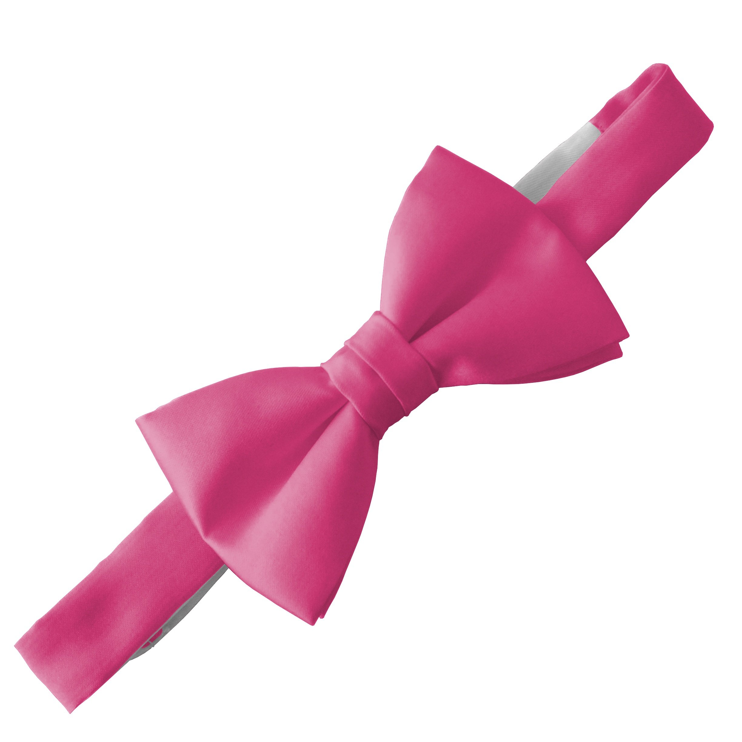 Great British Tie Club GBTC Boys Kids 100% Satin Bow Ties - 3.5 inch Width (Hot Pink)