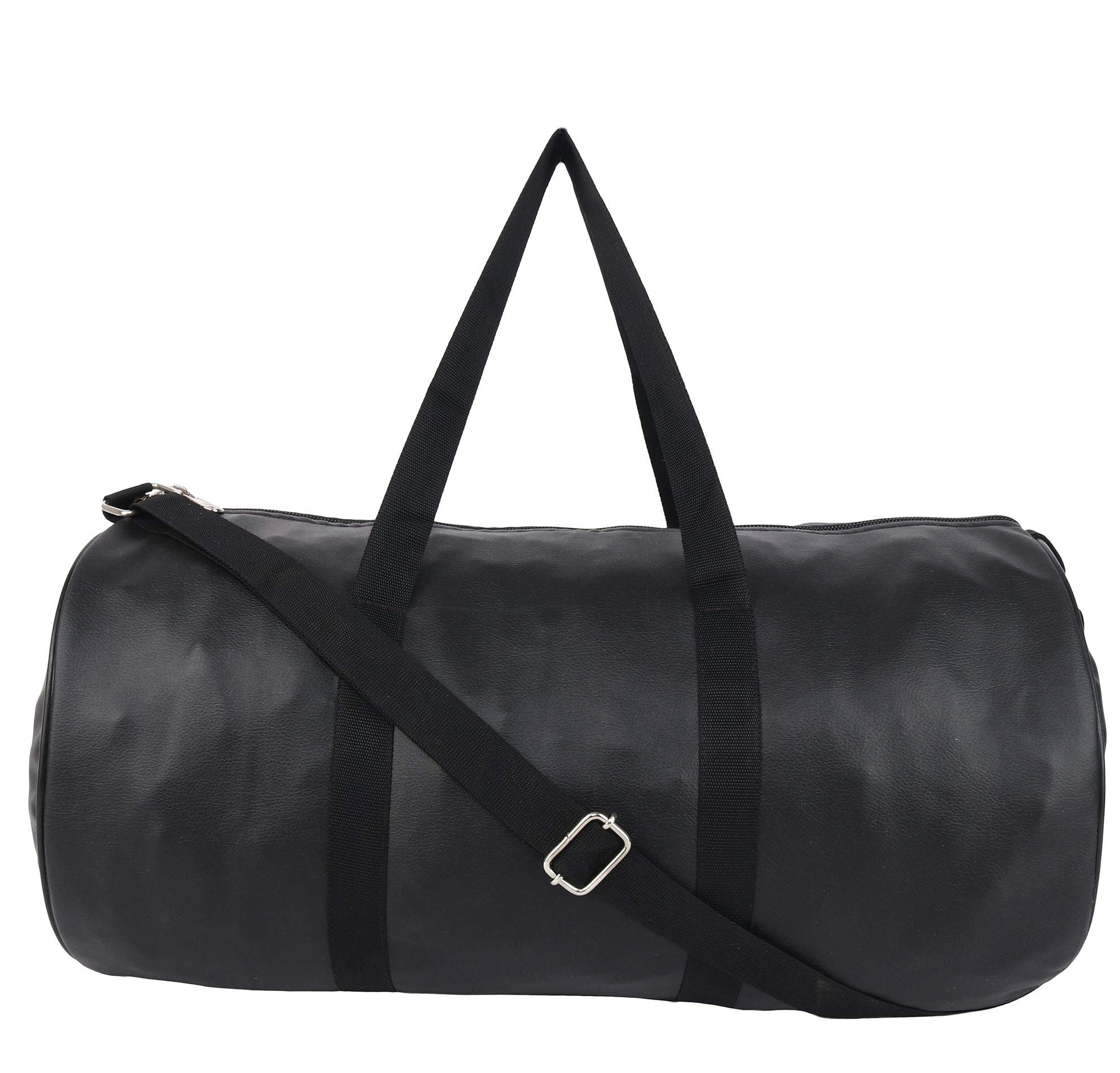 gunj Sports Synthetic Leather Gym Bag with Shoulder Strap for Men and Women || (Black, Large)-picture-16