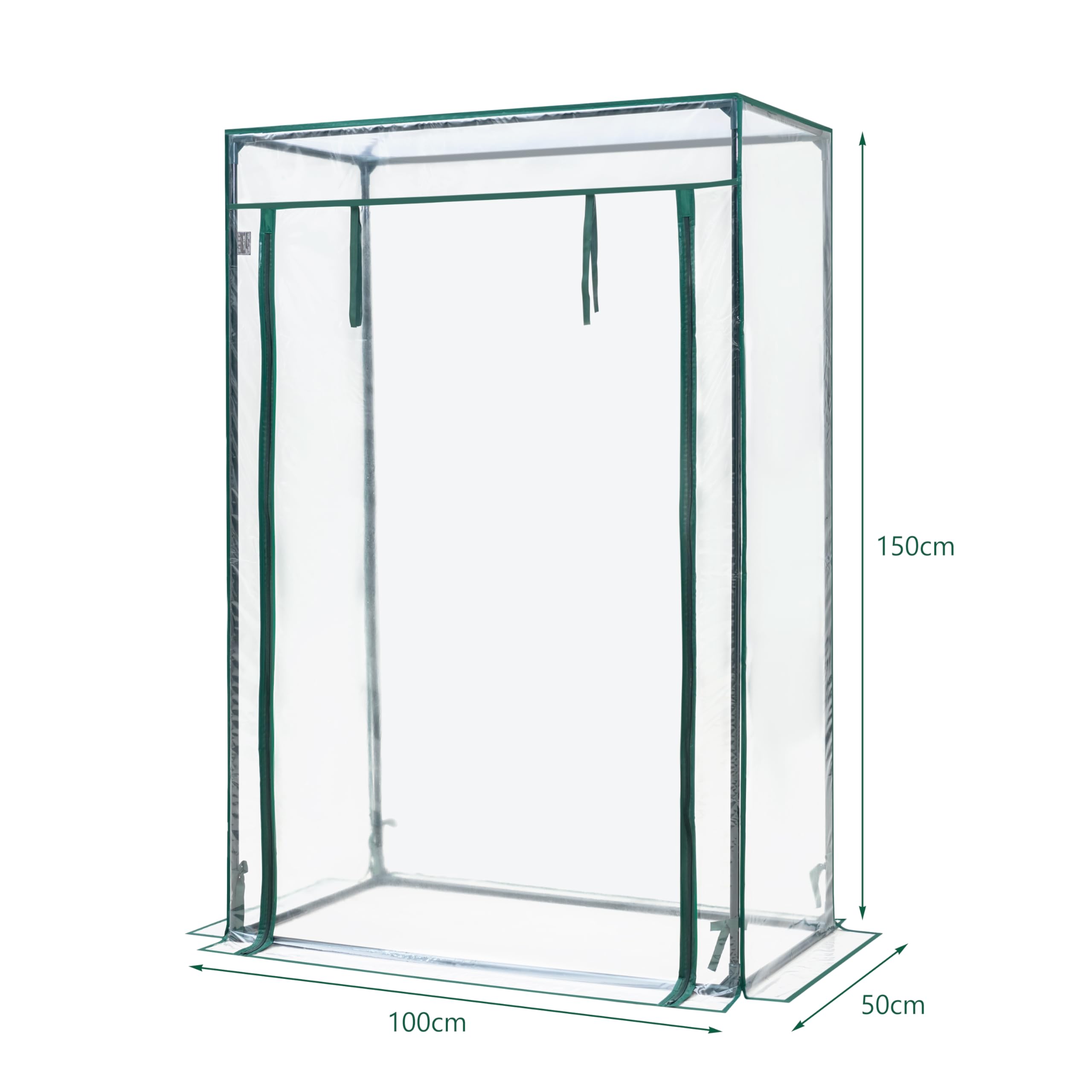KANWOD Serra da Giardino con Porta Arrotolabile, Invernale, Stabile e Facile da Montare, Pellicola Trasparente 140 g/m², Protezione delle Piante, Verdure, Fiori, Serra per Orto, Balcone e Giardino
