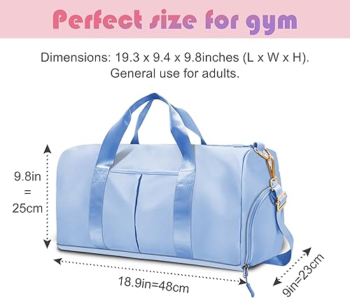 Miniatura 2 de Bolsa de gimnasio para mujeres y hombres, bolsa de lona para deportes, gimnasios y escapadas de fin de semana, bolsa de lona impermeable con
