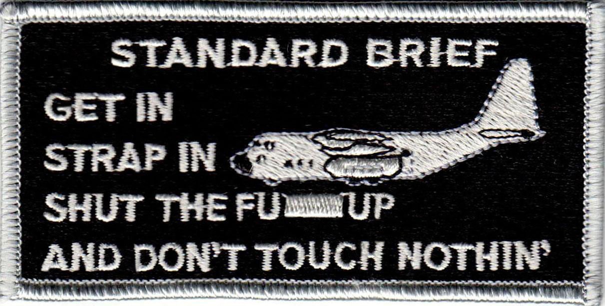 U.S. Military Embroidered Patch - STANDARD BRIEF C-130