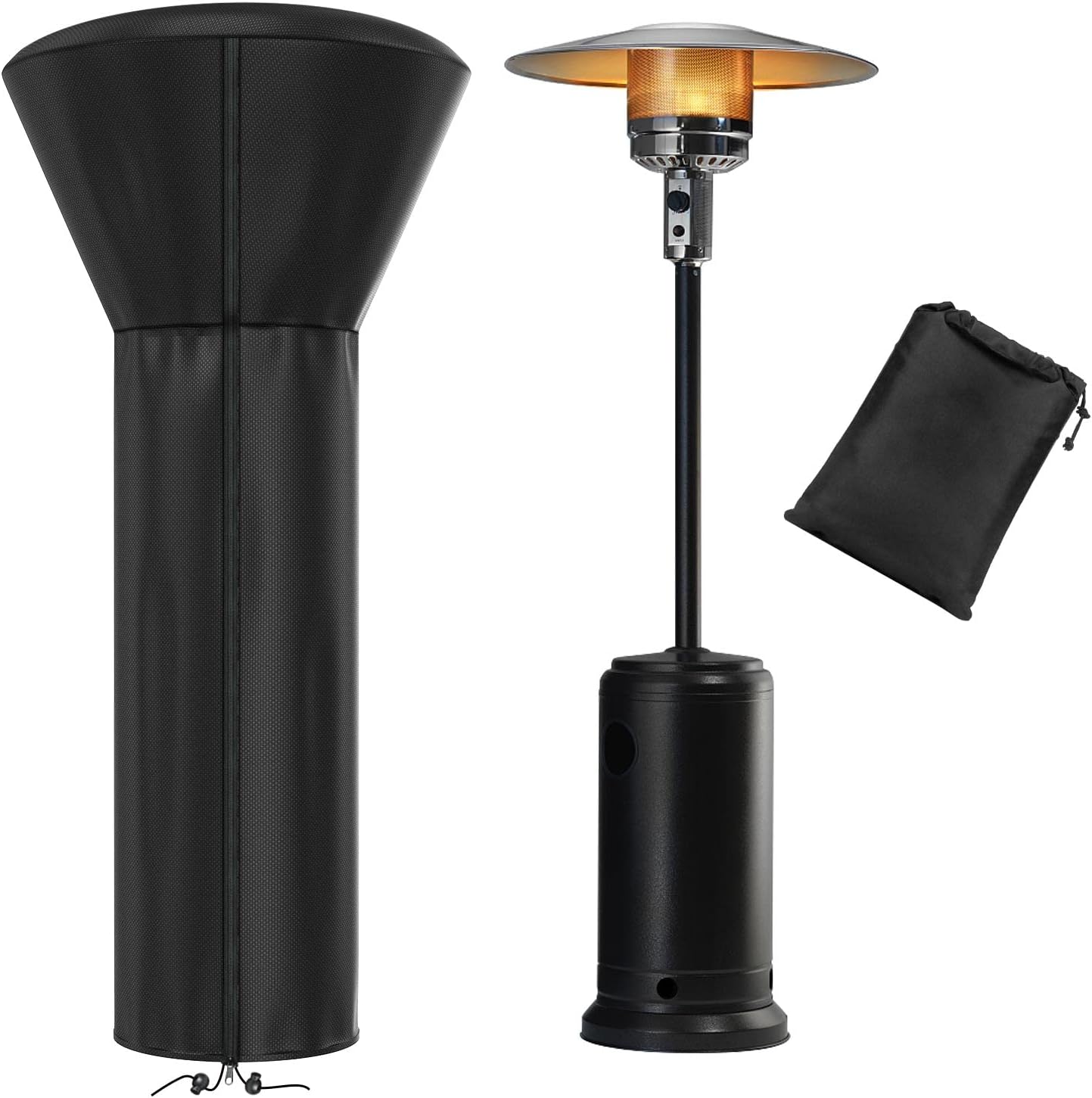 Kaciopoo Patio Heater Cover with Zipper, Heavy Duty Stand