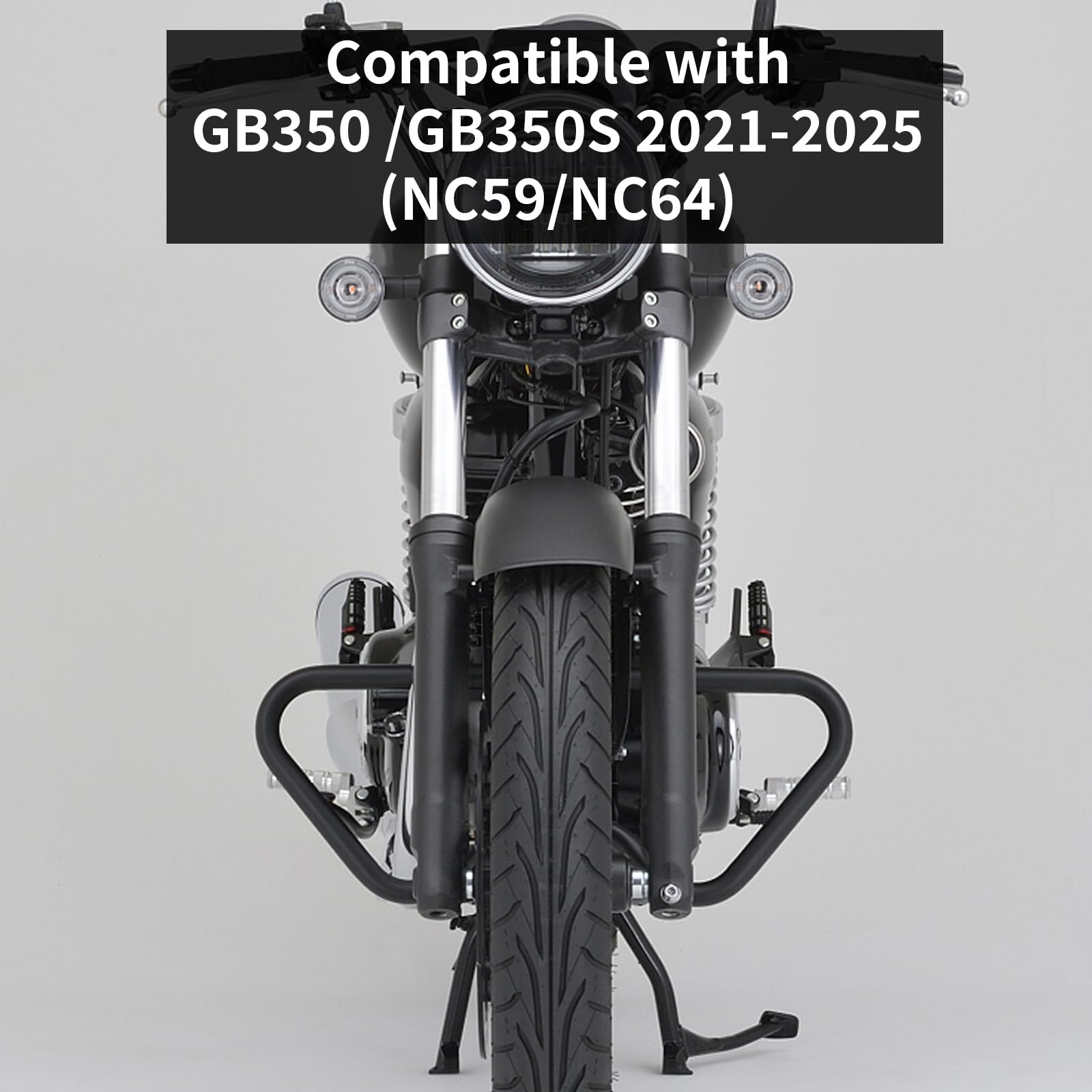 Osłona silnika do motocykla, kompatybilna z Honda GB350 GB350S 2021-2025 (NC59/NC64), czarna stalowa opaska przeciwupadkowa do motocykla GB350, akcesoria