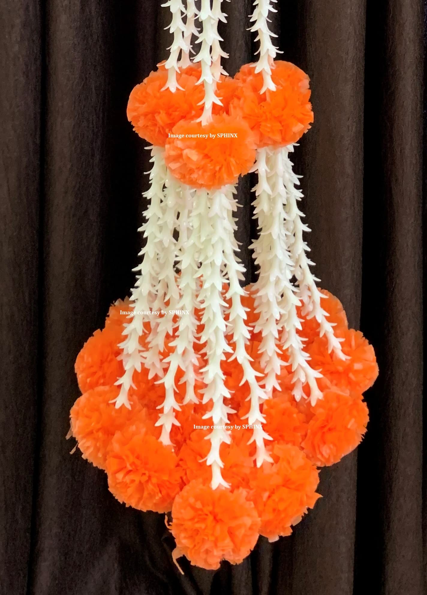 SPHINX Plastic Artificial Rajnigandha(Tuberose)&Clustered Marigold(Genda)Strings Artificial Plant For Decoration Approx 2.33 Ft-(Dark Orange,72) (B09ZB99FFR) Amazon Price History, Amazon Price Tracker