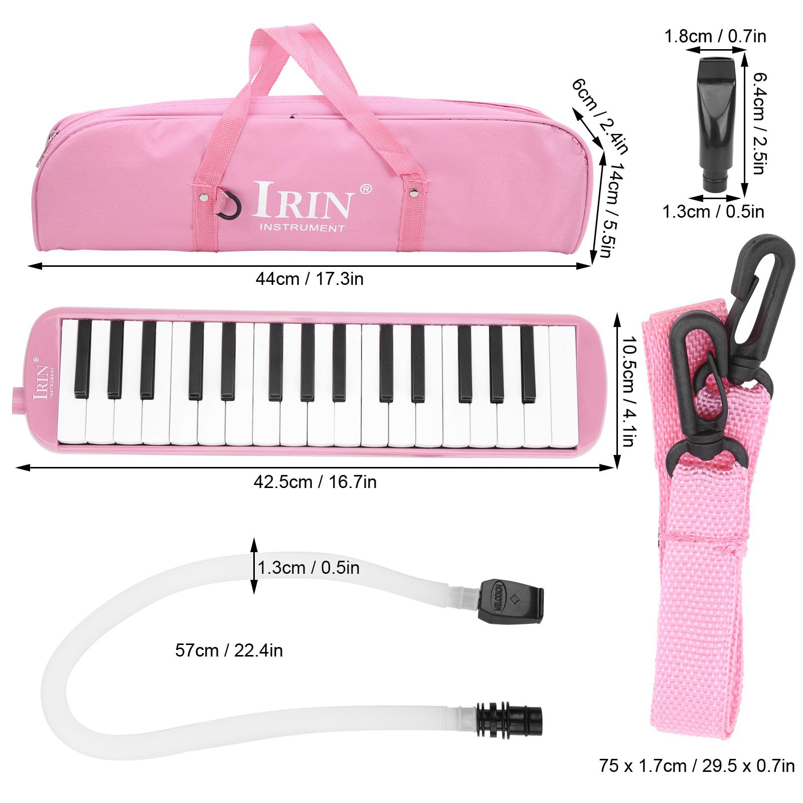 Gaeirt Melodica de 32 Teclas para Principiantes (Rosado)