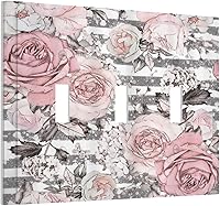 Vista 86 de Puerta de castillo de madera de mediados de siglo, estilo griego, cubierta de interruptor de luz de palanca individual, placa decorativa de pared