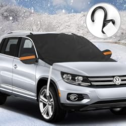Las Fundas Para Auto Daña La Pintura Orlegol Protector para Parabrisas, Protector de Parabrisas, Cubierta de Parabrisas Coche Protege de Rayos Antihielo y Nieve, UV, Sol, Lluvia, Funda Plegable Parabrisa Delantero Universal, 215 * 125cm