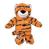 Wild Knots Tiger Dog Toy – Durable Knotted Ropes Inside, Minimal Stuffing for Less Mess – Soft & Strong Chew Toy for Dogs (Medium/Large)