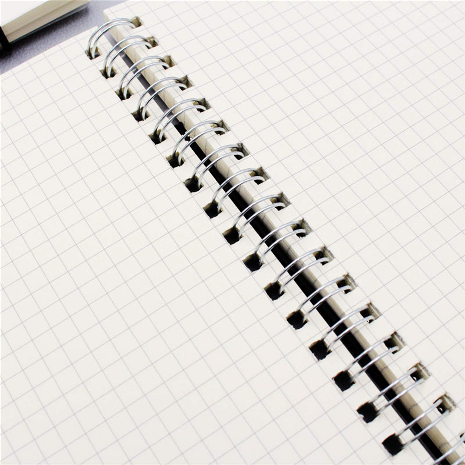 Yansanido Cuaderno en espiral, 4 piezas de 10.1 x 7.6 pulgadas, B5 de plástico grueso, translúcido, tapa dura, 80 hojas, 160 páginas, diarios para estudio y notas (B5 7.3 x 10 pulgadas, cuadrícula, 4