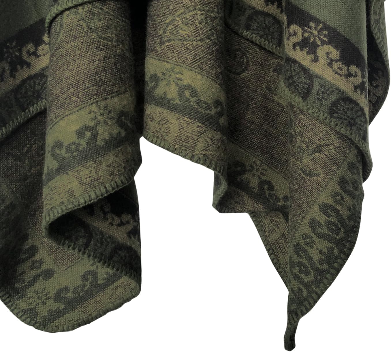 Urban CoCo Women's Color Block Shawl Wrap Open Front Poncho Cape - Image 4