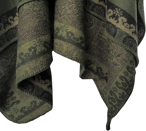 Miniatura 4 de Urban CoCo Poncho de colores para mujer, chal con frente abierto, color en bloques