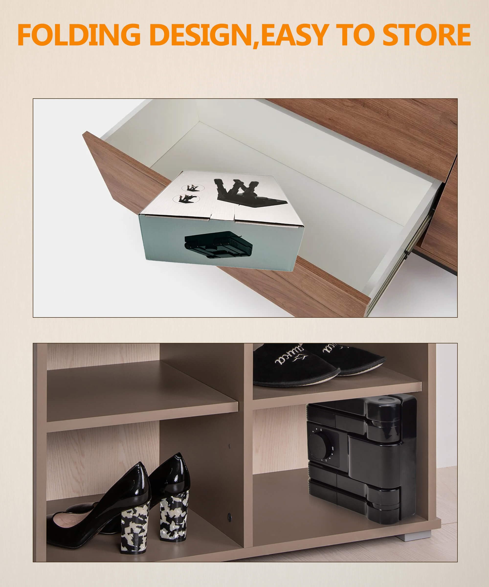 Manledio Portable Electric Shoes Boots Dryer And Warmer With Folding