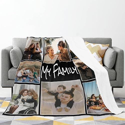 Vista 94 de Manta personalizada con texto fotográfico, manta de imagen personalizada para bebé, madre, padre, adultos, amigos, amantes, regalo personalizado