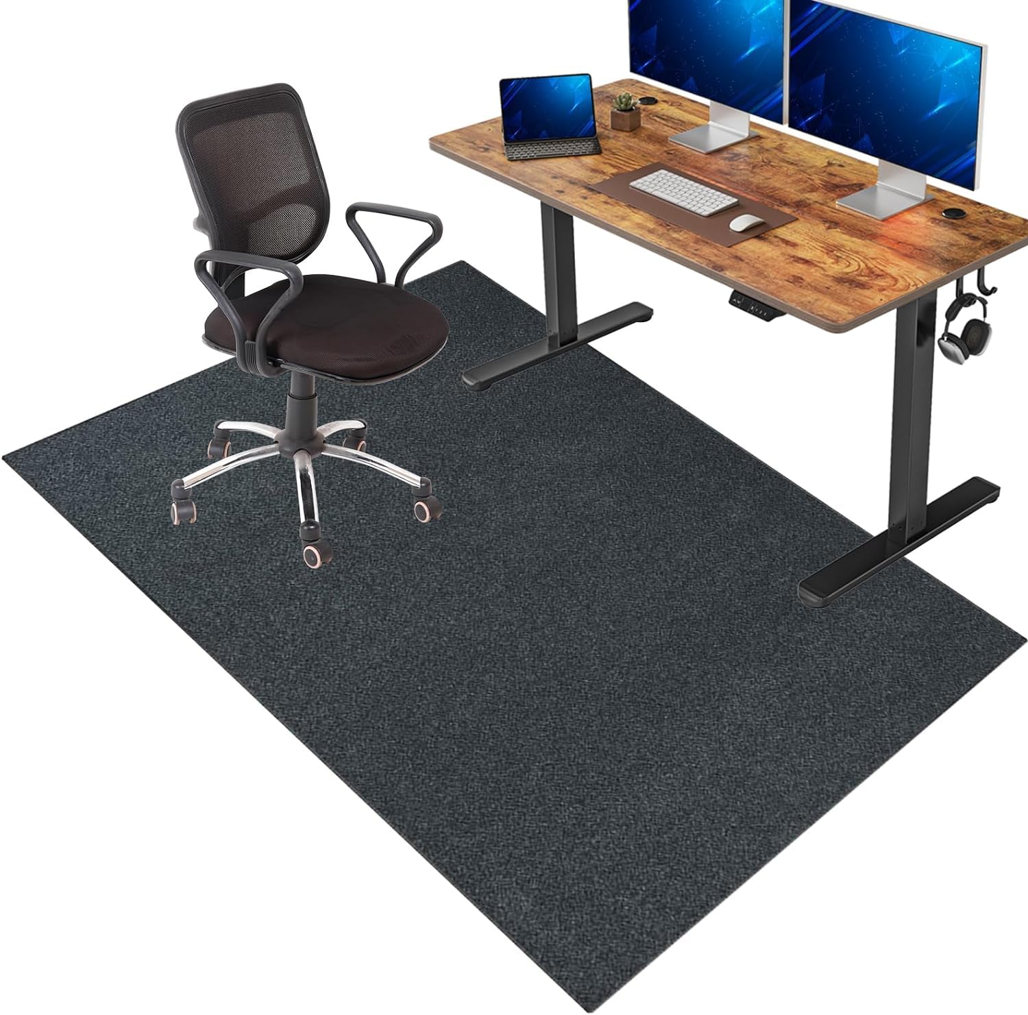 Tappetino Protettivo per Pavimenti Duri 140 x 160 cm Tappeto Sedia Gaming - Tappeto di Protezione da Pavimento - Tappeto Salvapavimento Antiscivolo - Tappeto per Sedia con Ruote per Casa Ufficio