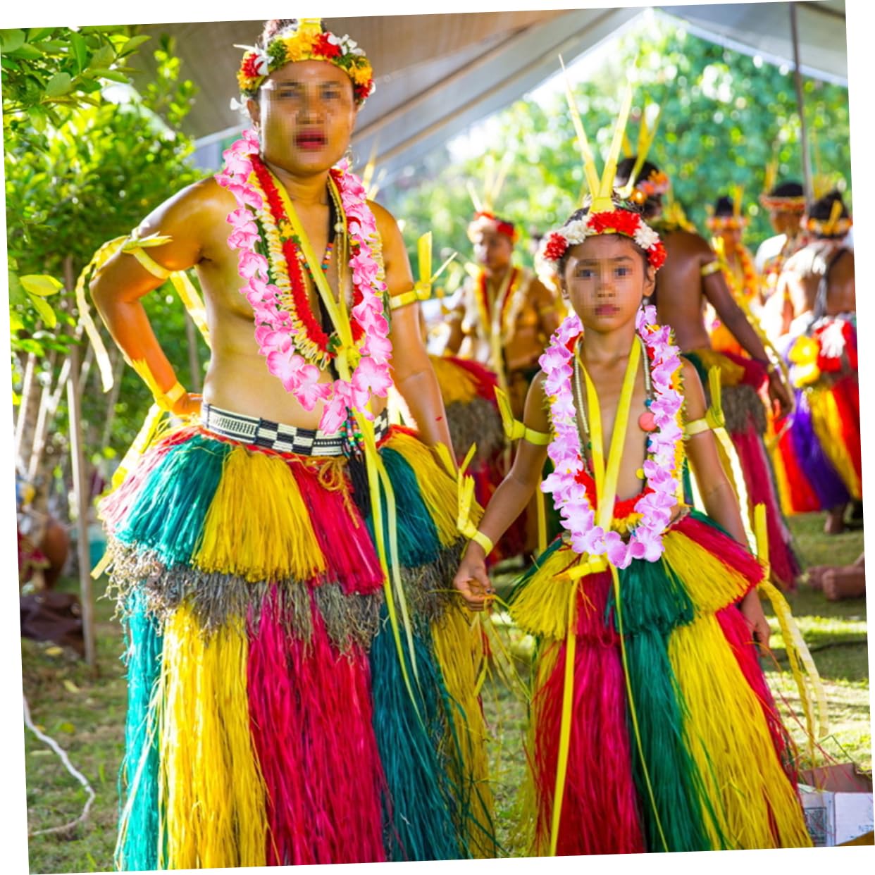 Cabilock 20 Piezas Hawaii Leis Guirnalda de Flores de Hawaii Collar Hula Diadema de Flores Hawaianas Favores de Fiesta en Hawaii Hawai Guirnalda Colgante de Cuello Hawaii