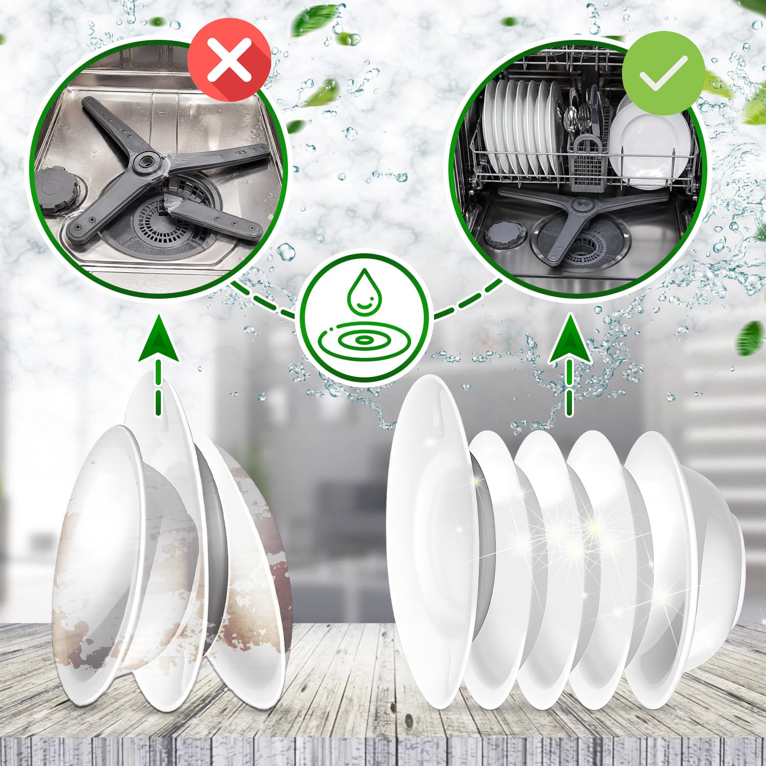 Aspersor Inferior para Lavavajillas con Código Original 1517350100 1517350200 1517300200 para Beko para Arcelik para Grunding C00869435 C00869436 para Whirlpool - Garantía de 5 Años - ONIX TECH