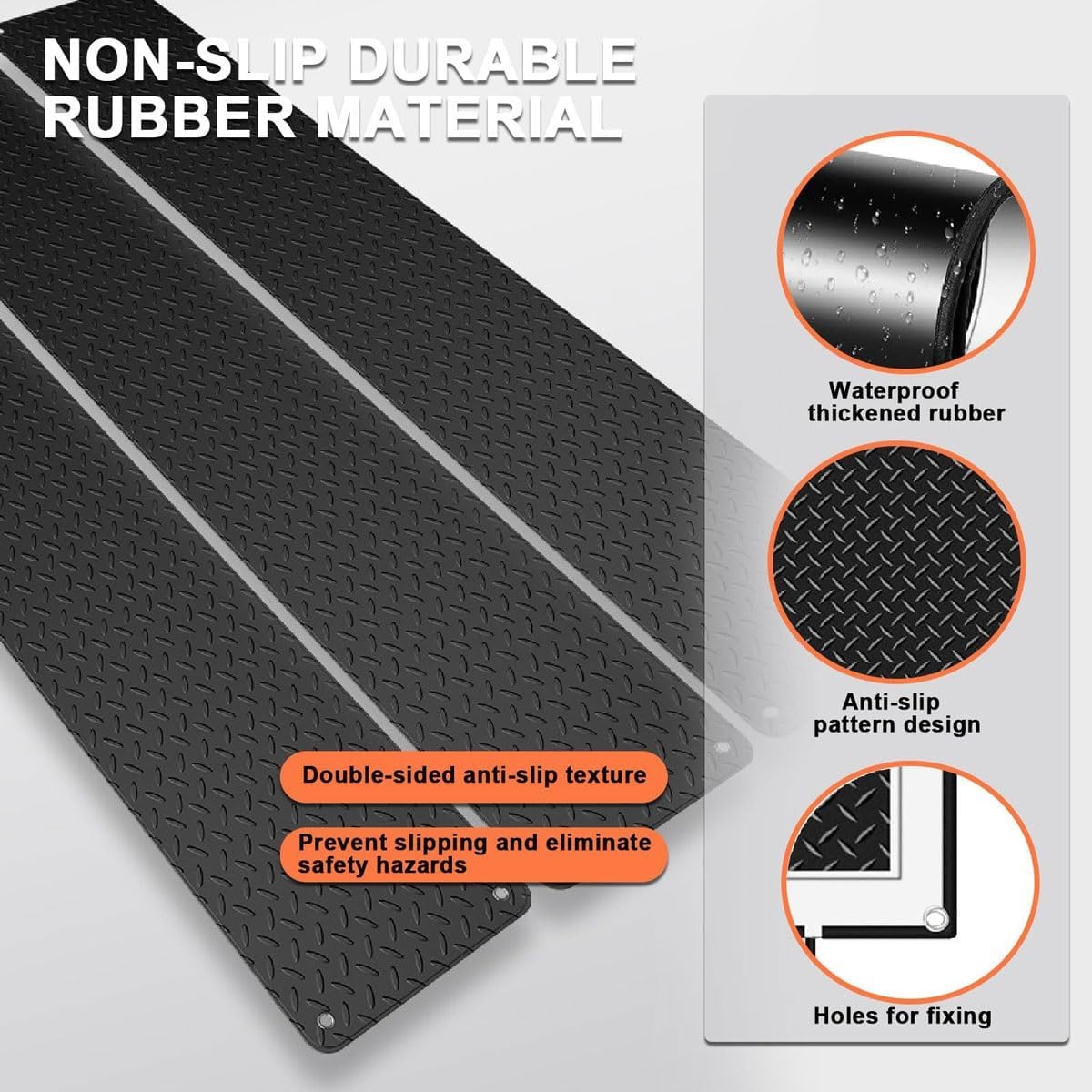 Electric Snow Melting Mats,Outdoor Heated Snow Melting Mats,Non Slip PVC Snow and Ice Melting Mat,Electric Ice Melting Mats,Driveway Heating Mat,for Winter Snow Removal(10 * 48in)