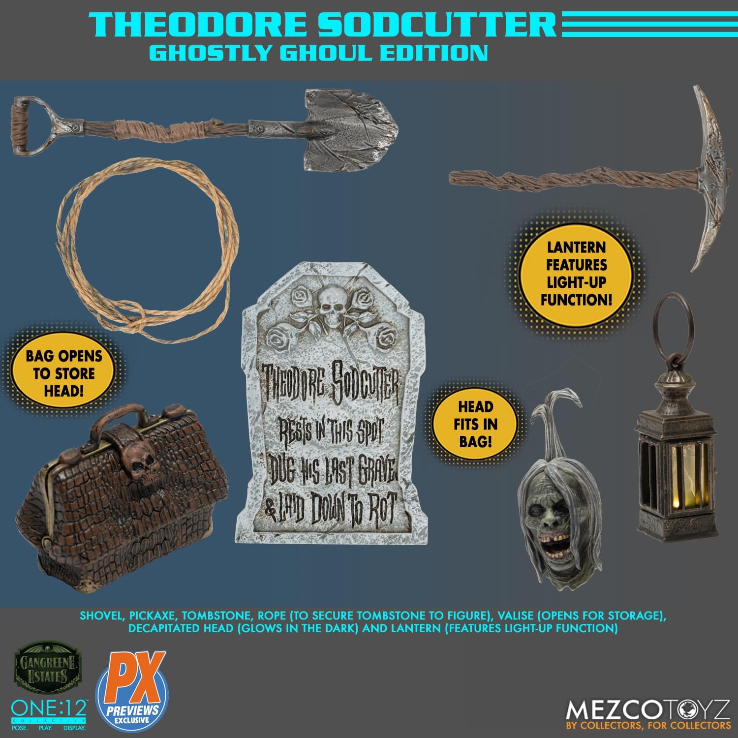 Mezco Theodore SODCUTTER Ghostly Ghoul PX ONE:12 Collective Edition