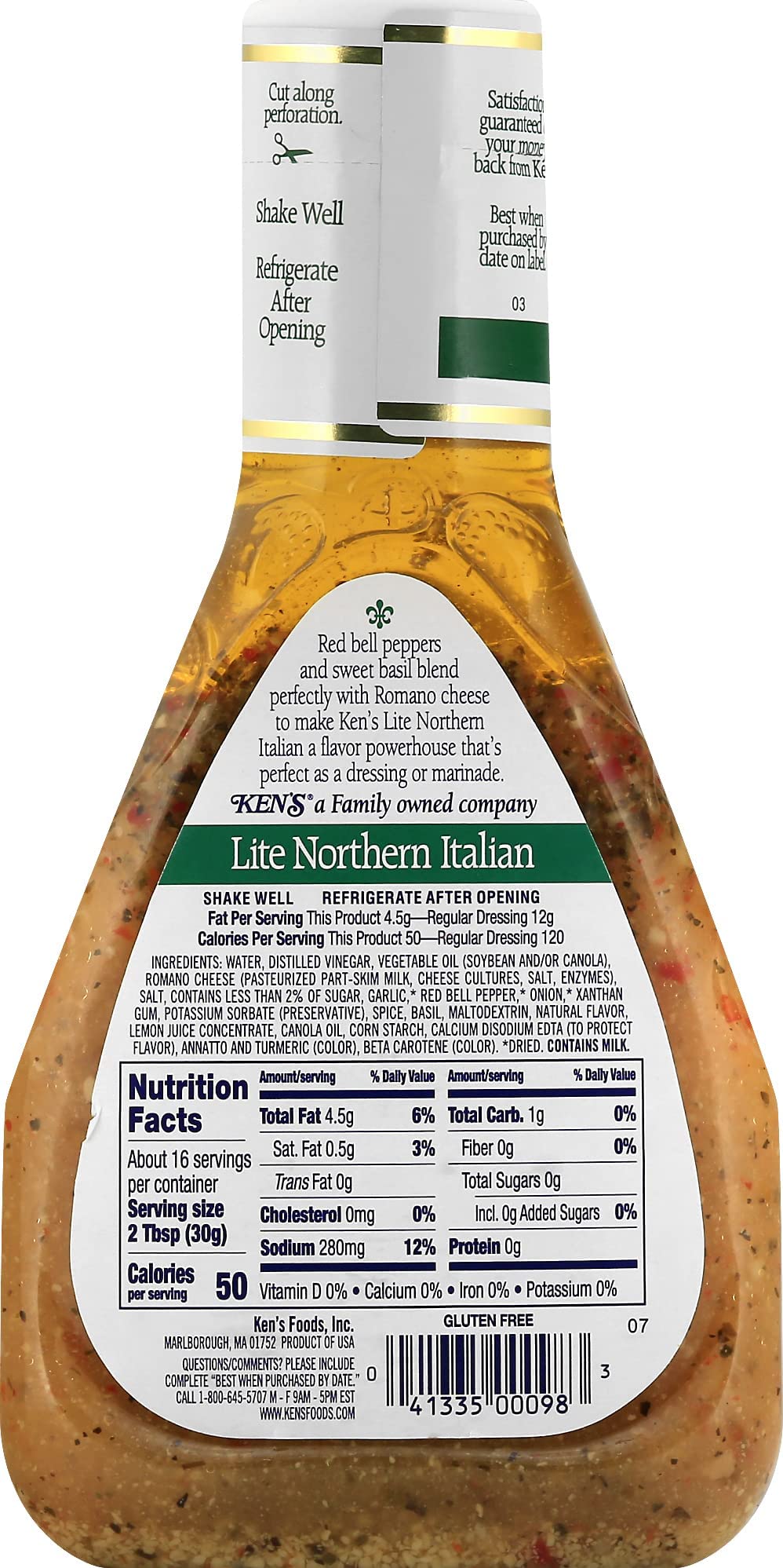 Amazon.com : Ken's Foods Lite North Italian Dressing, 16 Fl Oz : Grocery &  Gourmet Food