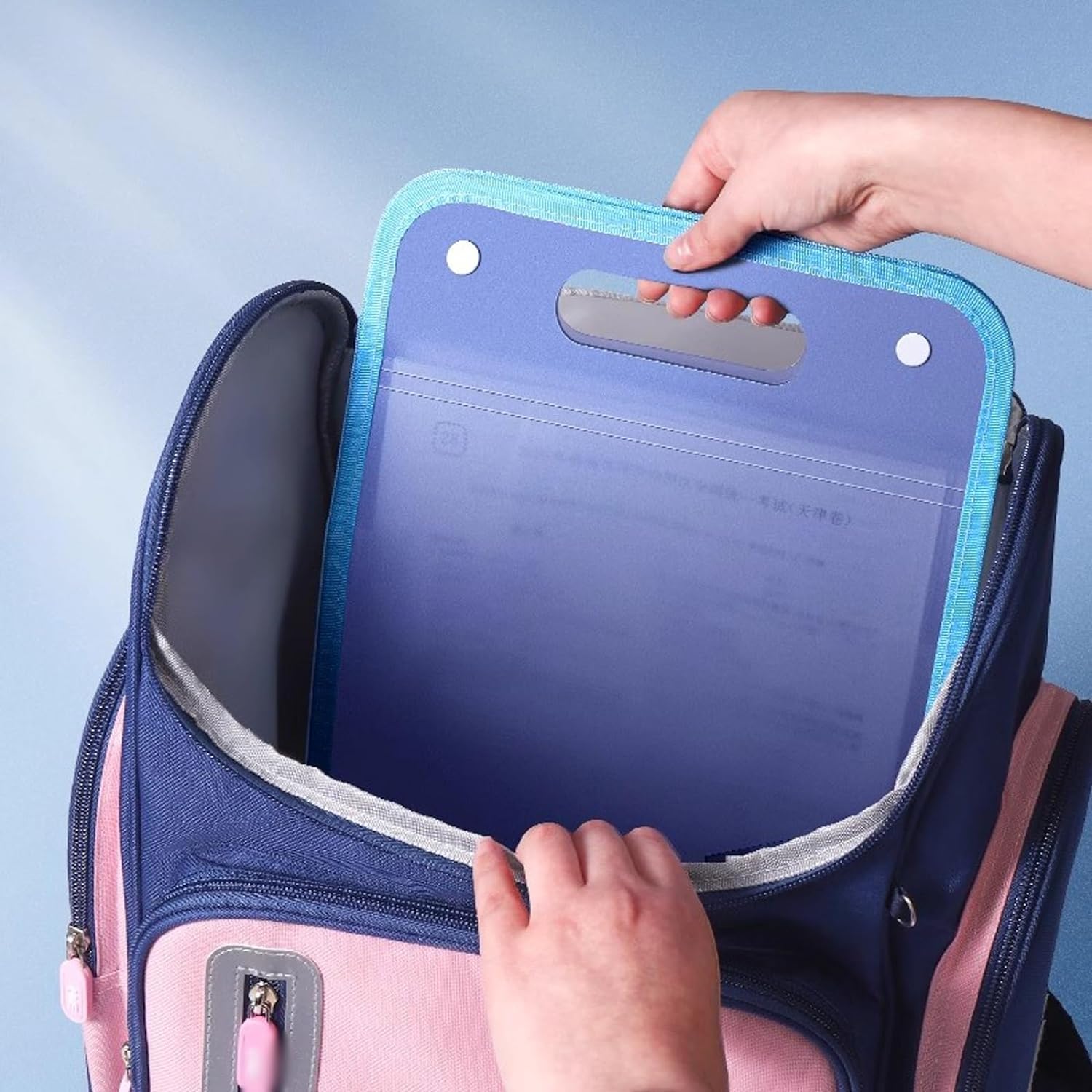organizador de archivos en acordeón, Carpeta de archivos Carpeta de mano A4 de 3 piezas Organizador de 13 capas de gran capacidad Bolsa de archivos vertical con cierre a presión Carpeta de plástico mu