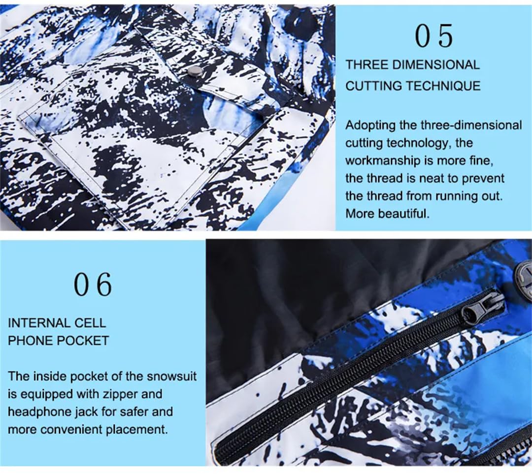 Conjunto De Chaqueta De Esquí Cálida Impermeable A Prueba De Viento De Invierno Para Hombre + Conjunto De Trajes De Snowboard Para Esquí