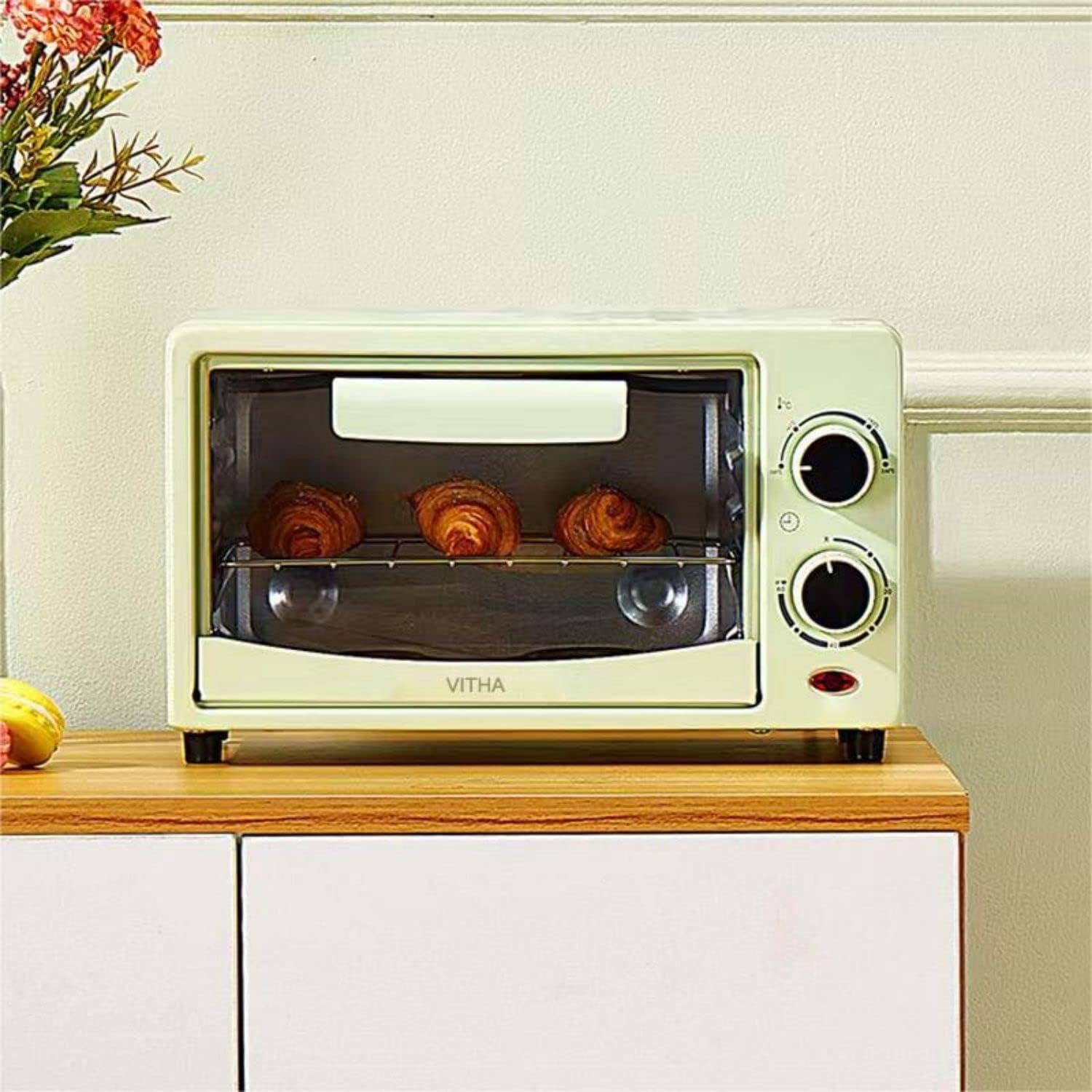Oven Countertop, Compact Size, Easy to Control with TimerBakeBroilToast Setting